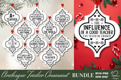 Teacher Arabesque Ornament Bundle