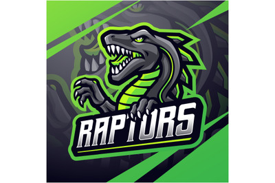 Raptor esport mascot logo design