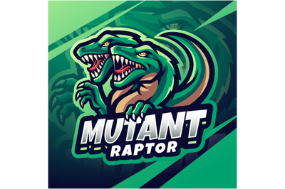 Mutant raptor esport mascot logo design