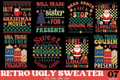 Christmas Ugly sweater SVG bundle