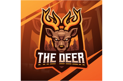 The deer esport mascot logo design