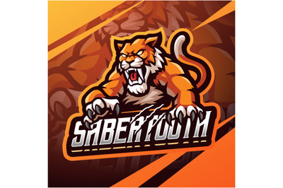 Sabertooth esport mascot logo design