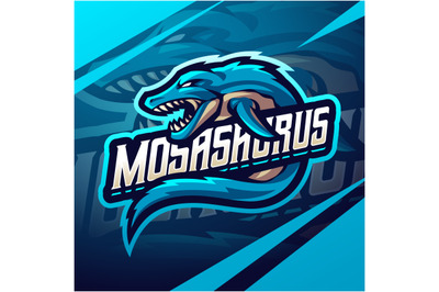 Mosasaurus esport mascot logo design