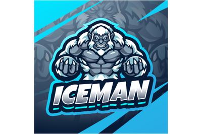 Iceman esport mascot logo design