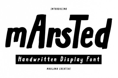 Marsted Handwritten Display Font