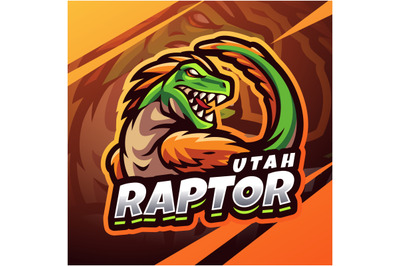 Utahraptor esport mascot logo design