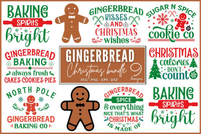 Christmas Gingerbread SVG Bundle