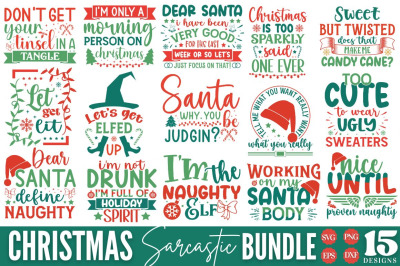 Sarcastic Christmas SVG Bundle