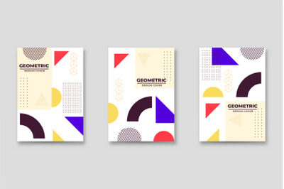 Covers with trendy minimal design. Cool geometric backgrounds for you