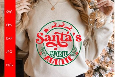 Santa&amp;&23;039;s Favorite Auntie SVG