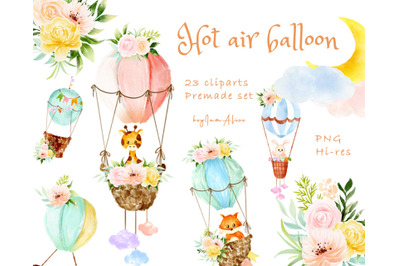 Hot Air Balloon - COMPOSITION set