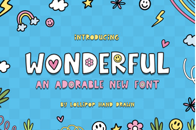 Wonderful Font Duo (Procreate Fonts, Canva Fonts, Cute Fonts)