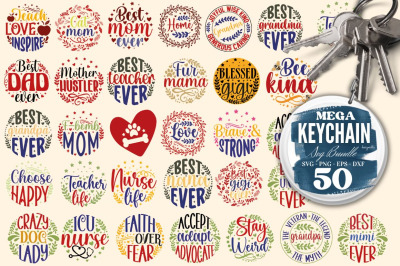 Mega Keychain SVG Bundle