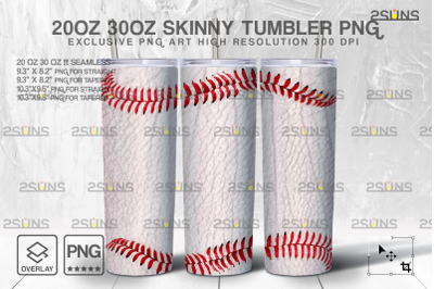 20oz Baseball MOM Skinny Tumbler SEAMLESS Design, Sublimation Design