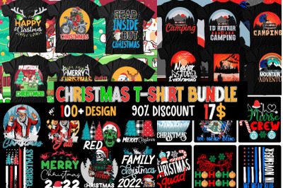 Christmas T-Shirt Bundle , Christmas Vector T-Shirt Design , Chrsitmas