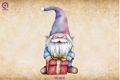 Christmas Gnome with Gift Box