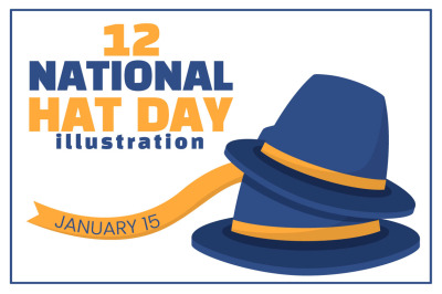 12 National Hat Day Illustration