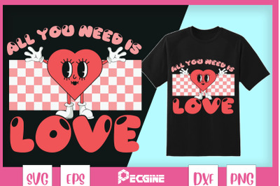 All you need is love Retro Valentine