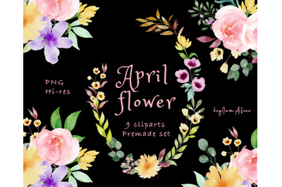 April Flower - COMPOSITION set