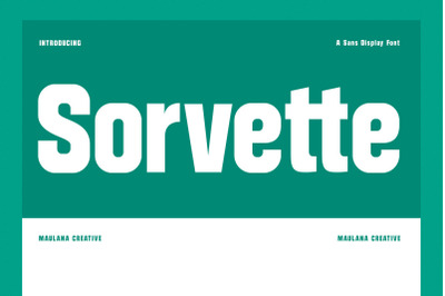 Sorvette Sans Display Font