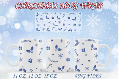 Mug christmas sublimation, Winter mug wrap, 11 12 15 oz