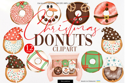 Christmas donuts clipart