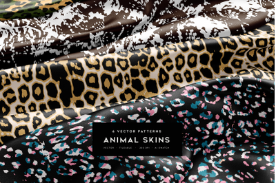 6 Animal Skins Vector Patterns