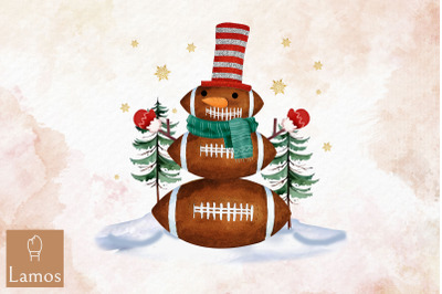 Christmas Fooball Snowman