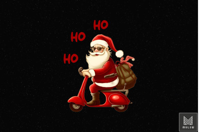 Ho Ho Ho Santa Riding Scooter