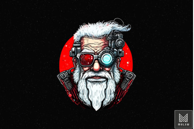 Cyberpunk Style Santa Claus Christmas