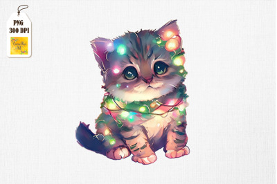 Super Cute Baby Cat Christmas Lights