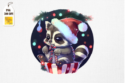 Super Cute Baby Racoon Christmas Lights