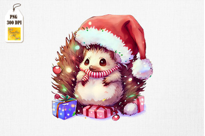 Super Cute Baby Hedgehog Christmas