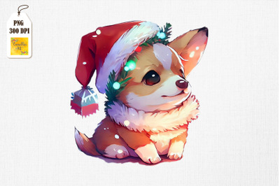 Super Cute Baby Corgi Christmas Lights