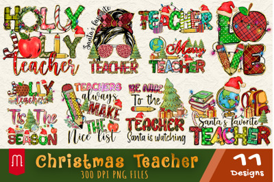 Christmas Teacher Sublimation Bundle