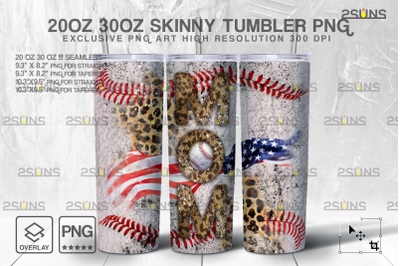 20oz Dirty Baseball MOM Skinny Tumbler Seamless Design