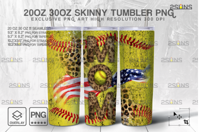 20oz Dirty Softball MOM Skinny Tumbler Seamless Design