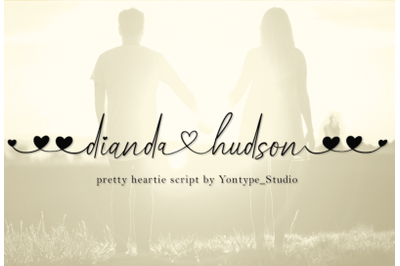 Dianda Hudson | Heart Script Font