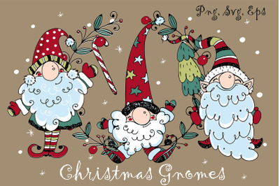 Christmas Nordic Gnomes PNG SVG
