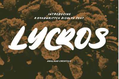 Lycros Handwritten Display Font