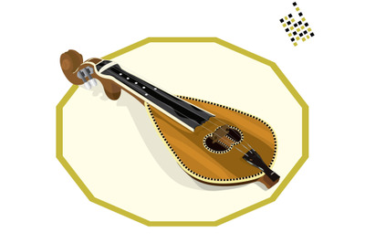 Cretan lira - a pear-shaped three-stringed bowed musical instrument