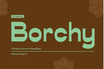 Borchy Reverse Contrast Display Sans Font