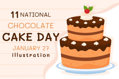 11 National Chocolate Cake Day Illustration