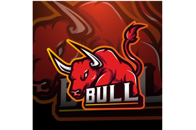 Bull esport mascot logo design