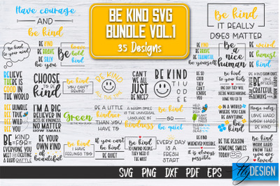 Be Kind SVG | Kindness Quotes SVG | Happy Design v.1