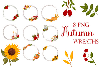 Autumn wreath PNG