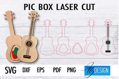 Pic Box Laser Cut SVG | Guitar SVG Design | CNC Files