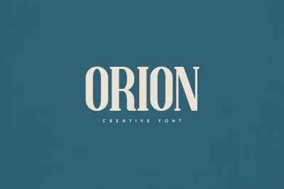 Orion creative font