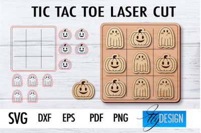 Tic Tac Toe Laser Cut SVG | Game SVG Design | CNC Files