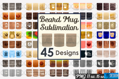 Beard Mug PNG Sublimation | Coffee 11 Oz | 15 Oz Mug Sublimation